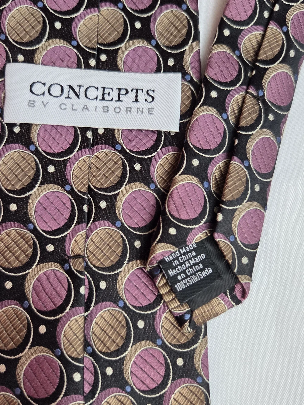 ​Concepts by Claiborne Men's 100% Silk Geometric Necktie